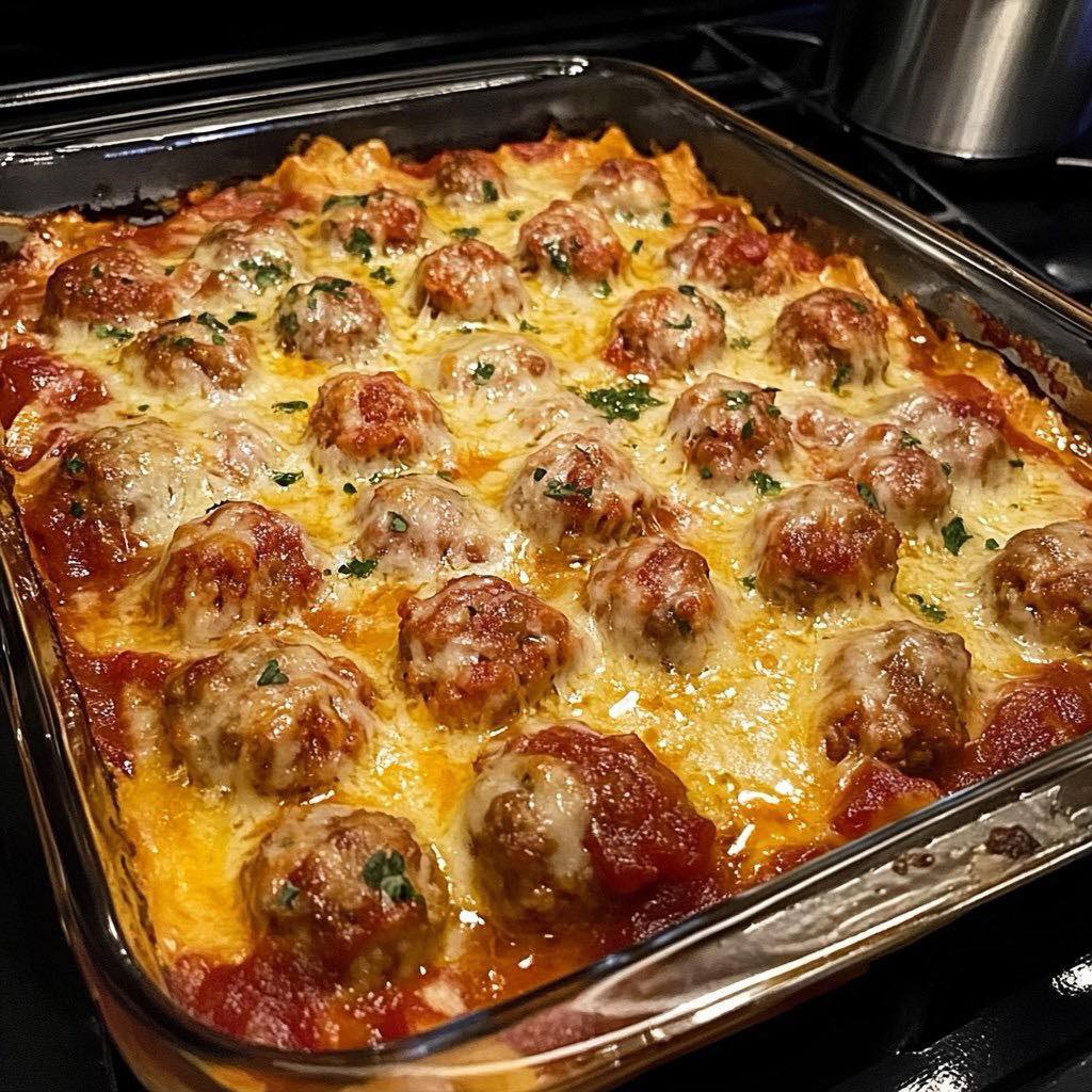 Dump and Bake Meatball Casserole