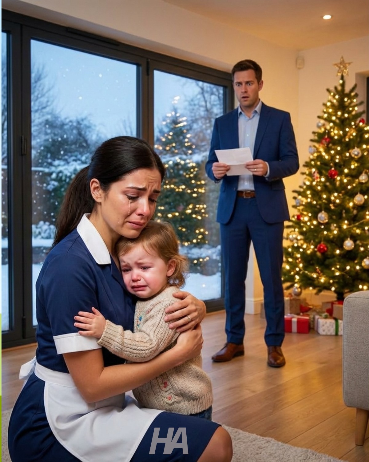TI HANNO LICENZIATO LA VIGILIA DI NATALE... POI LA BAMBINA SILENZIOSA HA DETTO UNA PAROLA CHE HA FRANTO IL GHIACCIO DI SUO PADRE🎄😭
