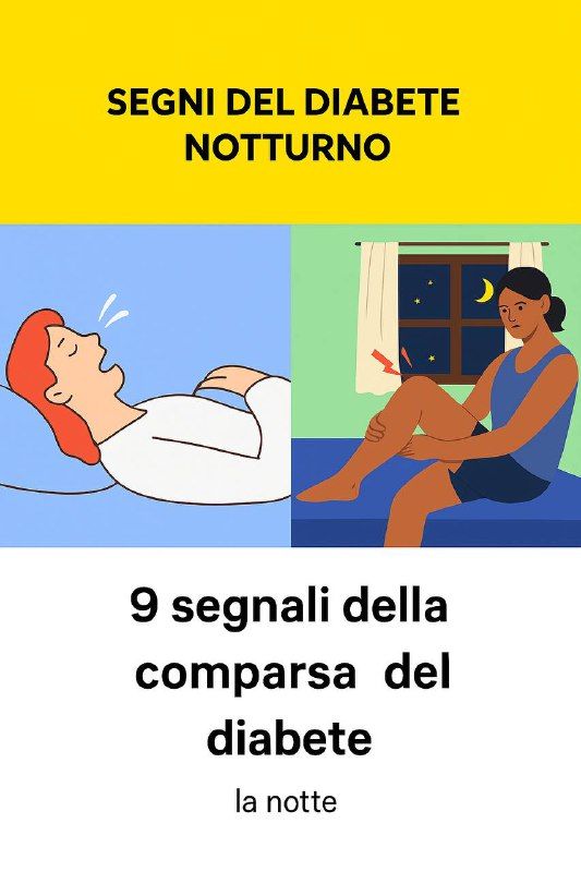 9 segnali del diabete che compaiono di notte