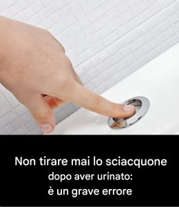 Perché è importante non tirare lo sciacquone dopo aver urinato?