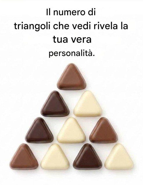 Il numero di triangoli che vedi rivela la tua vera personalità.
