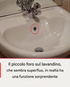 Il piccolo foro sul lavandino, che sembra superfluo, in realtà ha una funzione sorprendente