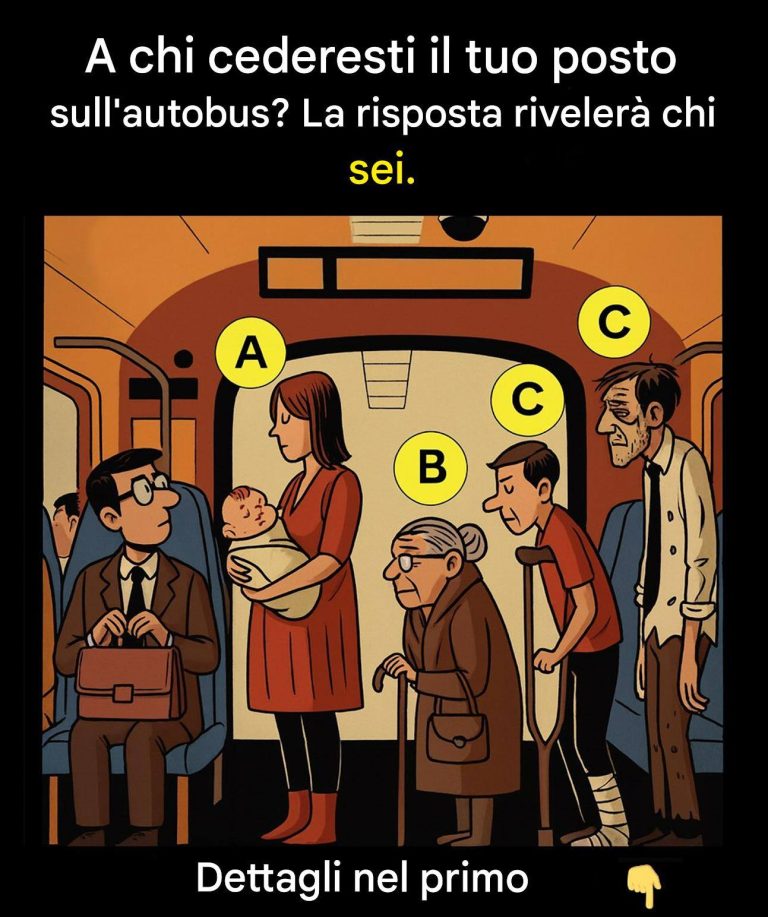 A chi daresti il ​​tuo posto? 8 enigmi che rivelano la tua vera natura