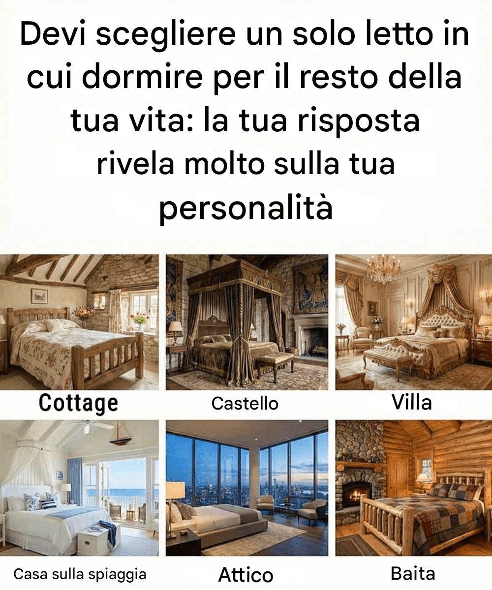 Devi scegliere un solo letto in cui dormire per il resto della tua vita: la tua scelta rivela più di quanto pensi. Controlla il primo commento👇