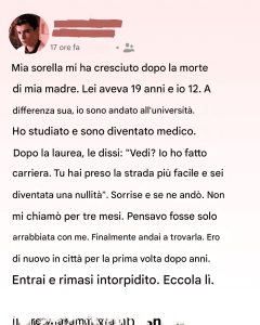 Mia sorella mi ha cresciuto dopo la morte di mia madre. La chiamavo "nessuno", a meno che non sapessi la verità.