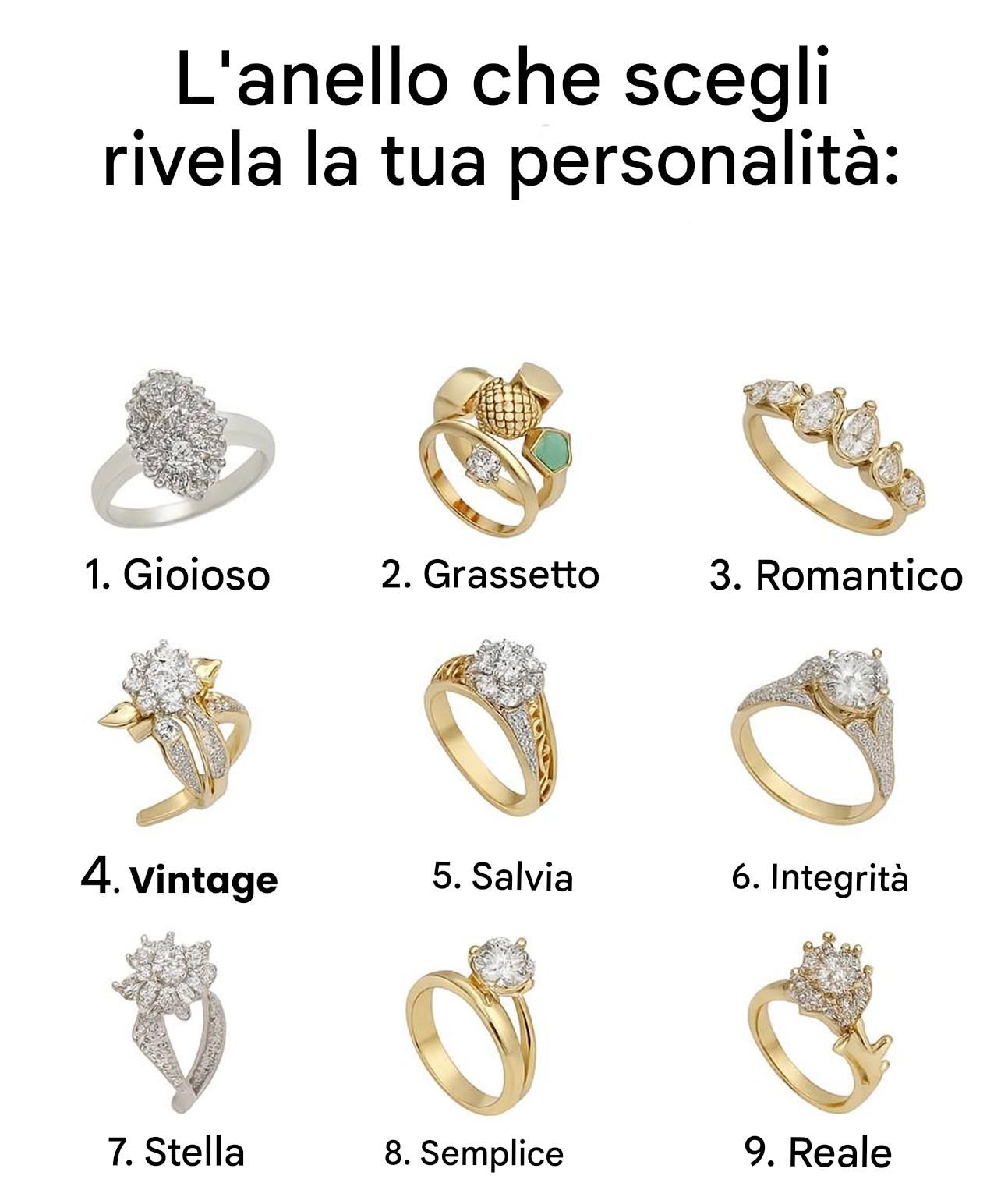 L’anello che scegli dice molto sulla donna che sei.