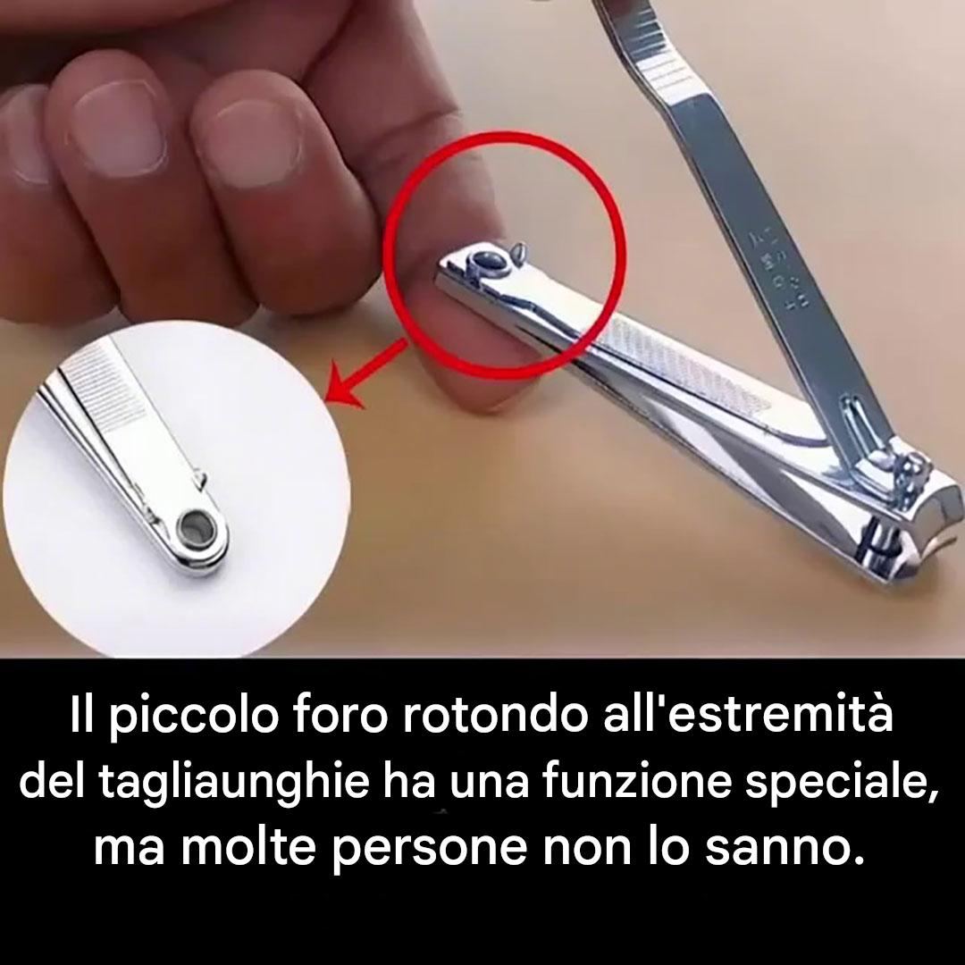 La funzione nascosta del piccolo foro del tagliaunghie