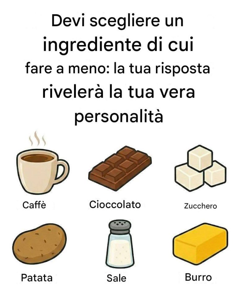 Scegli un ingrediente di cui fare a meno: la tua risposta rivelerà la tua vera personalità.