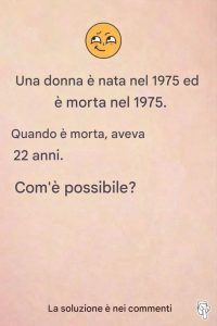 Indovinello: Questa donna è nata nel 1975