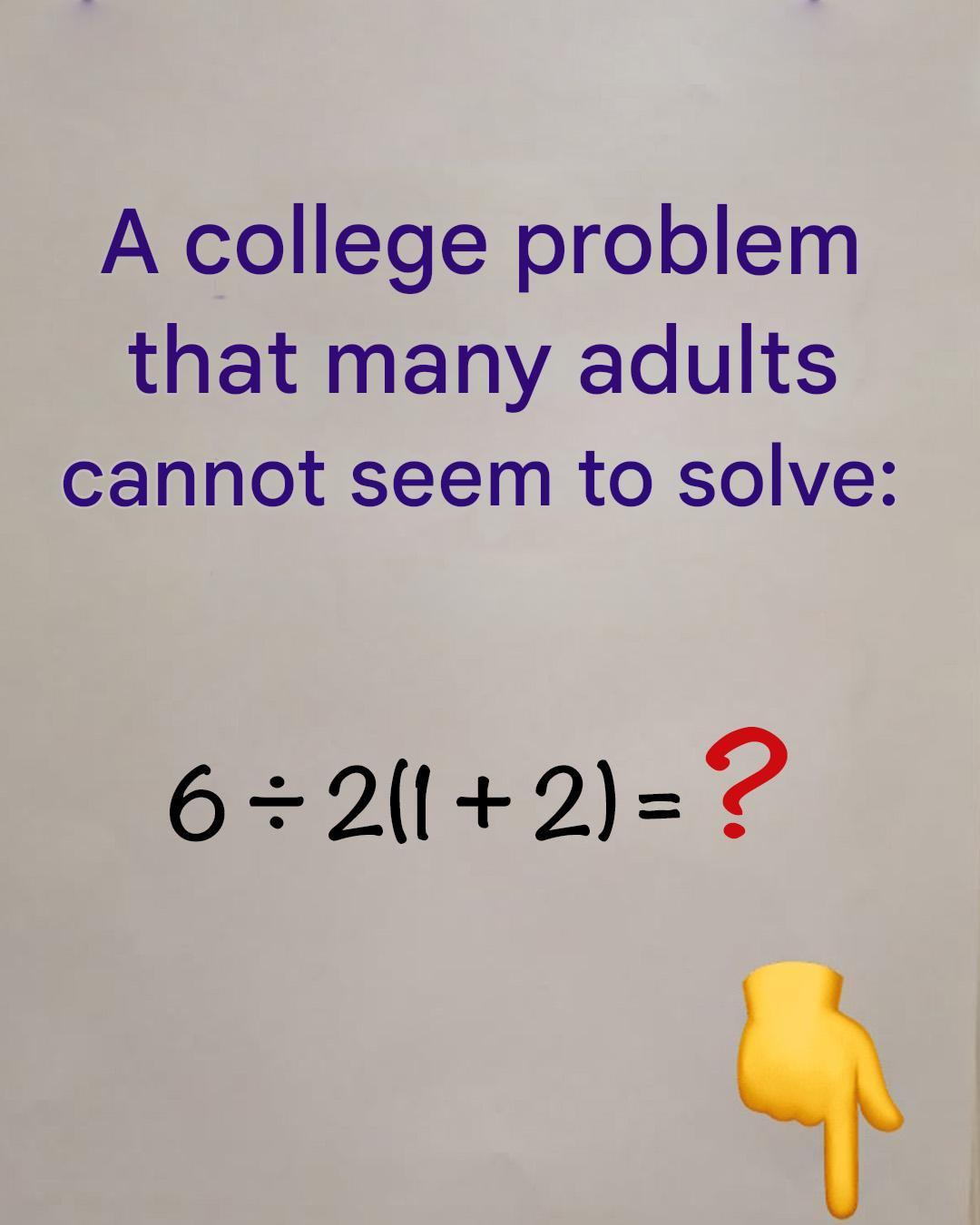 Un problema di matematica di livello scolastico medio che molti adulti hanno difficoltà a risolvere.