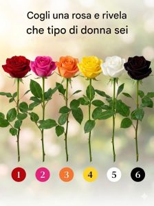 Cogli una rosa e rivela che tipo di donna sei