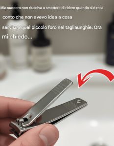 A cosa serve il piccolo foro rotondo sul tagliaunghie