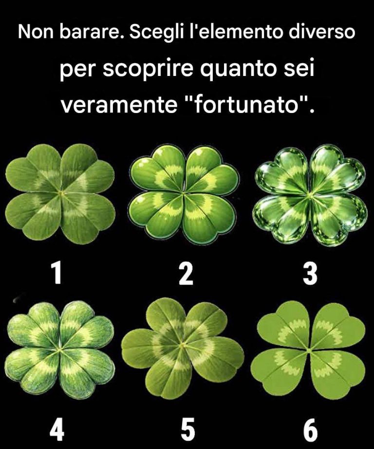 Scegli l'elemento diverso dagli altri per scoprire quanto sei veramente "fortunato" e verifica cosa potrebbe rivelare la tua scelta.👇