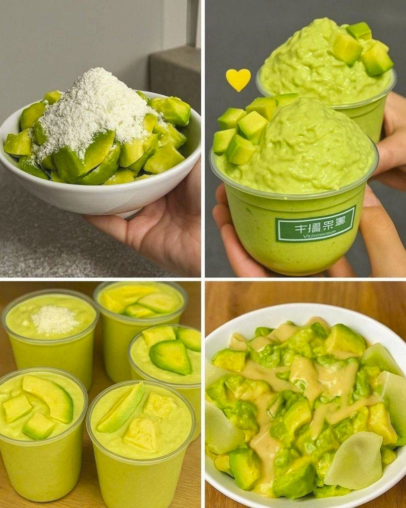 Dessert dolce all'avocado (versione asiatica)