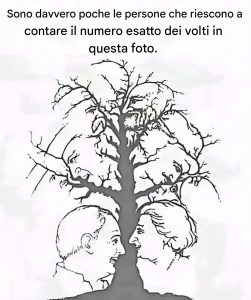 Se riesci a identificare tutti i volti nascosti in questa illusione in meno di dieci secondi, hai una vista eccezionale.