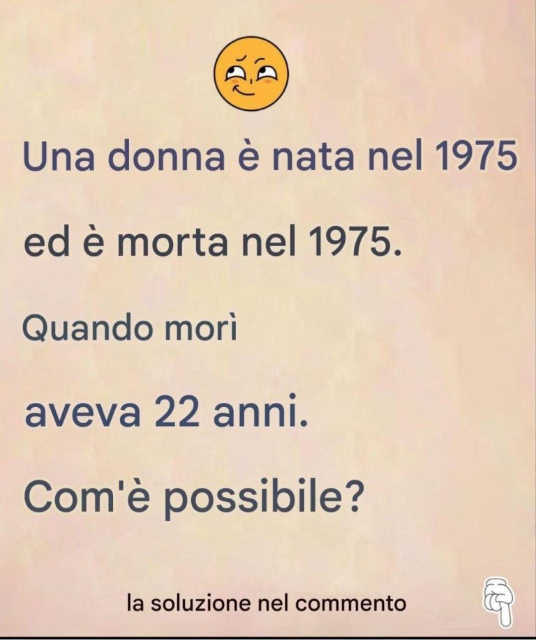 Indovinello: Questa donna è nata nel 1975
