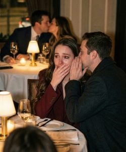 Mio marito mi ha mandato un messaggio: "Buon anniversario, amore. Sono bloccato al lavoro." Ero già lì, a guardarlo mentre baciava un'altra. Poi uno sconosciuto mi ha sussurrato: "Mantieni la calma. Il vero spettacolo sta per iniziare."  Mio marito mi ha mandato un messaggio alle 19:14: "Sono bloccato al lavoro. Buon secondo anniversario, amore. Mi farò perdonare questo fine settimana." Alle 19:15 ero seduta a due tavoli di distanza da lui in un ristorante affollato di Chicago, a guardarlo mentre baciava un'altra donna come se non fossi mai esistita.  Per qualche secondo, non riuscivo a muovermi. La mia mano era ancora stretta attorno al piccolo sacchetto regalo che gli avevo portato: un orologio d'argento vintage che una volta mi aveva indicato in una vetrina. Avevo passato un'ora a prepararmi. Ero persino andata in centro per fargli una sorpresa perché qualcosa nel suo messaggio mi sembrava freddo, studiato a tavolino. Ora capivo perché.  Indossava la camicia blu scuro che gli avevo comprato lo scorso Natale. Lei rideva con una mano sulla sua mascella, sporgendosi come se non fosse la loro prima volta. Non erano nervosi. Si sentivano a loro agio. A loro agio. Esercitati.  Spinsi indietro la sedia con tanta forza da farla strisciare sul pavimento.  Un uomo mi si avvicinò prima che potessi fare due passi.  "Non si muova", disse a bassa voce.  Mi voltai, furiosa. "Mi scusi?"  Continuò a parlare a bassa voce. "Stai calma. Il vero spettacolo sta per iniziare."  Aveva circa quarant'anni, era alto, vestito elegantemente, con un'espressione tesa, di quelle che si vedono quando si è rimasti tesi per troppo tempo. Indicò con un cenno del capo la donna al tavolo di mio marito.  "Mi chiamo Daniel Mercer", disse. "La donna con suo marito è mia moglie."  La stanza sembrò inclinarsi.  "Cosa?"  "Mi ha detto che era a Boston stasera", disse. "Seguo questa storia da sei settimane. Ho ingaggiato un investigatore privato dopo aver trovato delle ricevute di hotel sulla nostra carta di credito cointestata." I suoi occhi si posarono su mio marito. «Suo marito si chiama Andrew Bennett, giusto?»  Lo fissai. «Come lo sai?»  «Perché so più di quanto avrei voluto.» Tirò fuori il telefono e mi mostrò una foto: Andrew e la donna che salivano in macchina davanti a un condominio. In basso, una data di tre settimane prima brillava. Poi un'altra foto. Poi un'altra ancora.  Mi si strinse lo stomaco, tanto che pensai di vomitare davvero.  «Avevo intenzione di affrontarli fuori», disse Daniel. «Ma stasera è cambiato tutto.»  «Cambiato in che senso?»  Guardò oltre me, verso l'ingresso del ristorante.  Una donna in tailleur grigio antracite era appena entrata, seguita da due uomini. Uno portava una cartella di pelle. L'altro aveva un distintivo appuntato alla cintura.  Daniel espirò una volta, con aria cupa.  «Quello», disse, «è l'investigatore interno dell'azienda di Andrew.»  Guardai di nuovo mio marito. Lui continuava a sorridere a Vanessa, completamente ignaro di tutto.  Poi la donna in tailleur si diresse dritta al loro tavolo.  E tutto esplose... Continua nei commenti 👇 Vedi meno