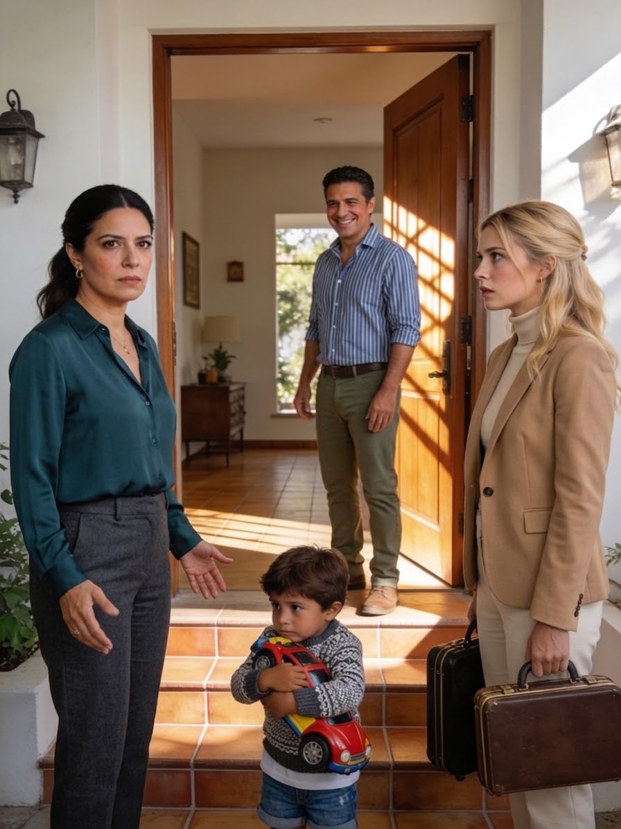 Quando mio marito tornò dopo tre anni di lavoro fuori città, non tornò da solo.  Entrò in casa con un'amante al braccio... e un bambino di due anni, che chiamò Mateo, suo figlio.  Pretese che accettassi quest'umiliazione in silenzio.  Non piansi. Non urlai. Non lo implorai. Lo guardai. Con calma.  Gli consegnai i documenti del divorzio.  E poi presi qualcosa che avrebbe trasformato la sua arroganza in un rimpianto che si sarebbe portato dietro per il resto della vita.  Mi chiamo Isabella Reyes. Ho trentanove anni.  Per quindici anni sono stata sposata con Fernando Delgado.  Vivevamo a Città del Messico, in una casa a due piani che avevo ereditato da mia madre.  Insieme gestivamo l'azienda di forniture industriali che mio padre mi aveva lasciato in eredità.  Sulla carta, ne ero sempre la proprietaria.  In pratica… per anni, Fernando si è comportato come se tutto gli appartenesse.  Quando accettò un contratto di manutenzione per alcuni parchi eolici nel nord del Messico, mi disse che sarebbe durato solo pochi mesi.  Si trasformarono in tre anni di andirivieni. Telefonate sempre più fredde. Scuse sempre più studiate a tavolino.  "Non posso venire questo mese."  "C'è molto lavoro."  "Ti farò perdonare al mio ritorno."  Io rimasi. Pagandogli lo stipendio in pesos messicani. Prendendomi cura di sua madre durante la sua malattia. Occupandomi della casa. Controllando le bollette. Sopportando il silenzio.  Mi mandava soldi alcuni mesi, altri no.  E, a poco a poco, smise di chiedermi come stavo.  Cominciai a sospettare che qualcosa non andasse sei mesi prima del suo ritorno.  Non per una foto, o una bottiglia di profumo… Ma per via di alcune cifre.  Un bonifico mensile verso un immobile in affitto a Guadalajara. Acquisti ripetuti nella stessa farmacia pediatrica.  Un addebito presso un asilo nido privato.  Fernando non sapeva che stavo controllando ogni transazione sul conto aziendale.  Perché mio padre mi aveva insegnato: Le aziende falliscono prima di tutto per i dettagli.  Non gli dissi nulla.  Consultai un avvocato.  Richiesi un controllo contabile discreto.  Recuperai tutta la documentazione aziendale.  Scoprii che da oltre due anni si stava mantenendo una seconda vita.  Con soldi che chiamava "anticipi". Appartamento. Auto. Mobili. Assicurazione.  La mia mano non tremava. Semplicemente smisi di aspettarlo.  Tornò un martedì di settembre. Alle 19:20.  Il caldo si faceva insopportabile.  Sentii un'auto fermarsi davanti a casa.  Pensai fosse un fornitore.  Aprii la porta… E lo vidi per primo.  Più anziano. Più sicuro di sé di quanto meritasse.  Accanto a lui, una donna bionda. Sui trent'anni. Con una valigia di medie dimensioni.  E tra di loro… aggrappato a un camioncino di plastica, un bambino di due anni con i capelli scuri.  "Isabella, entra e parliamo con calma", disse Fernando, come se stesse per proporre una ristrutturazione della cucina. "Questo è mio figlio. Si chiama Mateo. Questa è Camila. Le cose sono cambiate. E dovrai accettarlo."  Vedendoli lì… mi limitai a sorridere.  Presi una decisione che fece capire immediatamente a Fernando che, da quel momento in poi, niente gli apparteneva più… E ciò che stava per vedere avrebbe cambiato la sua vita per sempre.