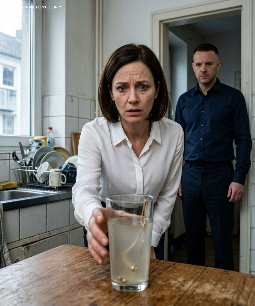 Sul minibus, ho ceduto il mio posto a un'anziana signora, che si è sporta e mi ha sussurrato: "Se tuo marito ti regala una collana, mettila prima nell'acqua". Quella stessa sera, ho scoperto che quel regalo non era amore... era un avvertimento.  PARTE 1  "Se tuo marito ti regala una collana, mettila nell'acqua prima di indossarla."  La donna me l'ha detto sull'autobus come se mi conoscesse da sempre. Stavo quasi per ridere, ma qualcosa nei suoi occhi mi ha bloccata di colpo.  Mi chiamo Daniela Vargas. Ho trentacinque anni e lavoro come assistente contabile in un'impresa edile nella zona nord di Città del Messico.  La mia vita era semplice. Stancante. Tranquilla.  Uscivo tardi dall'ufficio, mi facevo largo tra autobus affollati e tornavo a casa in un appartamento in affitto in un quartiere dove tutti sapevano chi litigava e chi mentiva.  Dall'esterno, il mio matrimonio con Mauricio sembrava normale.  Stavamo insieme da otto anni. Nessun figlio.  Dividere le spese.  Condividere gli spazi.  E con il passare dei mesi... sempre meno parole tra noi.  Prima le sue notti insonni.  Poi le telefonate che riceveva in corridoio. Poi il telefono sempre a faccia in giù e le docce lunghissime appena rientrava a casa.  Niente di tutto ciò era una prova.  Così rimasi in silenzio.  Come tante donne, avevo scambiato la pazienza per amore... e la routine per stabilità.  Quel pomeriggio, l'autobus era pieno. Riuscii a trovare un posto vicino al finestrino quando salì una signora anziana, appoggiata a un bastone e con due borse pesanti.  Mi alzai e le cedetti il ​​mio posto.  Mentre scendeva, mi afferrò il polso.  "Quando tuo marito ti regala una collana, lasciala tutta la notte in un bicchiere d'acqua", disse dolcemente.  "Non fidarti di ciò che luccica."  Volevo chiederle cosa intendesse, ma scomparve tra la folla.  Quando arrivai a casa, me ne ero quasi dimenticata.  Quella sera alle 23:15, Mauricio entrò con un sorriso che non vedevo da mesi.  Teneva in mano una piccola scatola blu.  «Non guardarmi così», disse. «È per te».  Rimasi immobile.  Mauricio non era il tipo premuroso. Si ricordava delle date solo quando gli faceva comodo.  Dentro la scatola c'era una collana d'oro con un piccolo ciondolo a forma di lacrima.  Era bellissima.  Troppo bella per quello che potevamo permetterci.  «Mettila», disse. «Voglio vederti indossarla».  Non era quello che aveva detto.  Era il modo in cui l'aveva detto.  Non romantico.  Urgente.  «Dopo», risposi. «Prima devo mettere a posto le mie cose».  Il suo sorriso si fece più intenso.  «Non ci mettere troppo».  Entrò in camera da letto, lasciandomi sola in cucina, a fissare la collana come se fosse viva.  Poi mi ricordai della vecchia.  Sentendomi ridicola, presi un bicchiere, lo riempii d'acqua e ci buttai dentro la collana.  Quella notte mi addormentai con una strana inquietudine che non riuscivo a spiegare.  Alle sei del mattino, un odore acre mi svegliò.  Qualcosa di aspro. Metallico. Come monete bagnate.  Entrai in cucina a piedi nudi...  e rimasi immobile.  L'acqua non era più limpida.  Si era addensata e aveva assunto una tonalità verdastra.  Il ciondolo si era spaccato.  Sul fondo del bicchiere c'era una polvere grigia... e una striscia di metallo piegata.  Le mie mani tremavano mentre lo aprivo.  Era una copia in miniatura della mia polizza di assicurazione sulla vita.  Il mio nome. La mia firma. L'importo del risarcimento.  E in un angolo, con la calligrafia di Mauricio, quattro parole che mi hanno tolto il respiro:  "Domani sera."  In quel momento, ho sentito i suoi passi arrivare lungo il corridoio...  e ho capito che il peggio non era ancora iniziato.  👇👇 La storia completa continua nei commenti.👇👇 Vedi altro