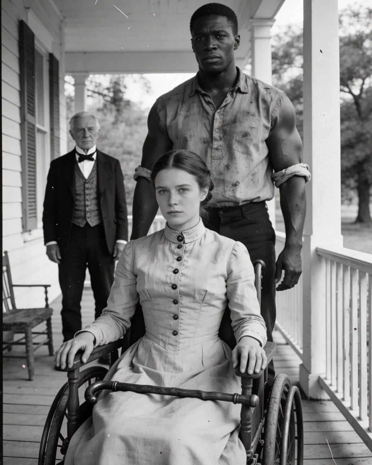 Fu ritenuta non idonea al matrimonio, così suo padre la diede in sposa allo schiavo più forte. Virginia, 1856 Dicevano che non mi sarei mai sposata. Nel corso di quattro anni, dodici uomini vennero nella piantagione di mio padre in Virginia, diedero un'occhiata alla mia sedia a rotelle... e se ne andarono. Alcuni furono gentili.  La maggior parte no.  "Non può camminare lungo la navata."  "I miei figli hanno bisogno di una madre che li insegua."  "Che senso ha se non può nemmeno avere figli maschi?" Quest'ultima diceria, diffusa da un medico che non mi aveva mai visitata, si diffuse a macchia d'olio in tutta la Virginia negli anni Cinquanta dell'Ottocento. A ventidue anni, non ero solo disabile.  Ero handicappata.  Una merce handicappata. Mi chiamo Elellanar Whitmore e già nel 1856 la società aveva deciso che la mia vita era finita prima ancora di iniziare. Nessuno si aspettava – né dodici uomini, né i vicini pettegoli, né tantomeno io – che la soluzione disperata di mio padre avrebbe acceso un amore così ribelle da risuonare per generazioni.  Ma prima di giudicarlo… dovete capire la gabbia in cui vivevamo. La Virginia del 1856 non era gentile con le donne.  E ancor meno con le donne che non potevano stare in piedi. Le mie gambe erano inutilizzabili da quando avevo otto anni. Un incidente a cavallo. Una frattura alla colonna vertebrale. Quattordici anni trascorsi su una sedia di mogano lucido che mio padre aveva commissionato, così elegante che la società si era dimenticata di ciò che simboleggiava.  Ma non l'hanno mai dimenticato. La sedia non era il vero problema. Era ciò che rappresentava. Dipendenza. Fragilità. Una donna che, secondo le voci, era incapace di adempiere ai suoi doveri di moglie. Mio padre, il colonnello Richard Whitmore, possedeva cinquemila acri di terra e duecento schiavi. Poteva negoziare i prezzi del cotone in tre diversi stati.  Ma non poteva negoziare il mio valore sul mercato matrimoniale.  Dopo il mio dodicesimo rifiuto – da parte di un cinquantenne ubriacone di nome William Foster, che mi aveva respinta nonostante mio padre gli avesse offerto un terzo dei nostri profitti annuali – capii una cosa con chiarezza:  Sarei morta sola.  Anche mio padre lo capì.  E la cosa lo terrorizzava.  Una sera di marzo del 1856, mi convocò nel suo ufficio.