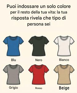 Scegli il colore. La tua risposta rivela che tipo di persona sei