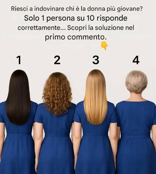 Quiz: Trova la donna più giovane. Solo il 10% indovinerà!